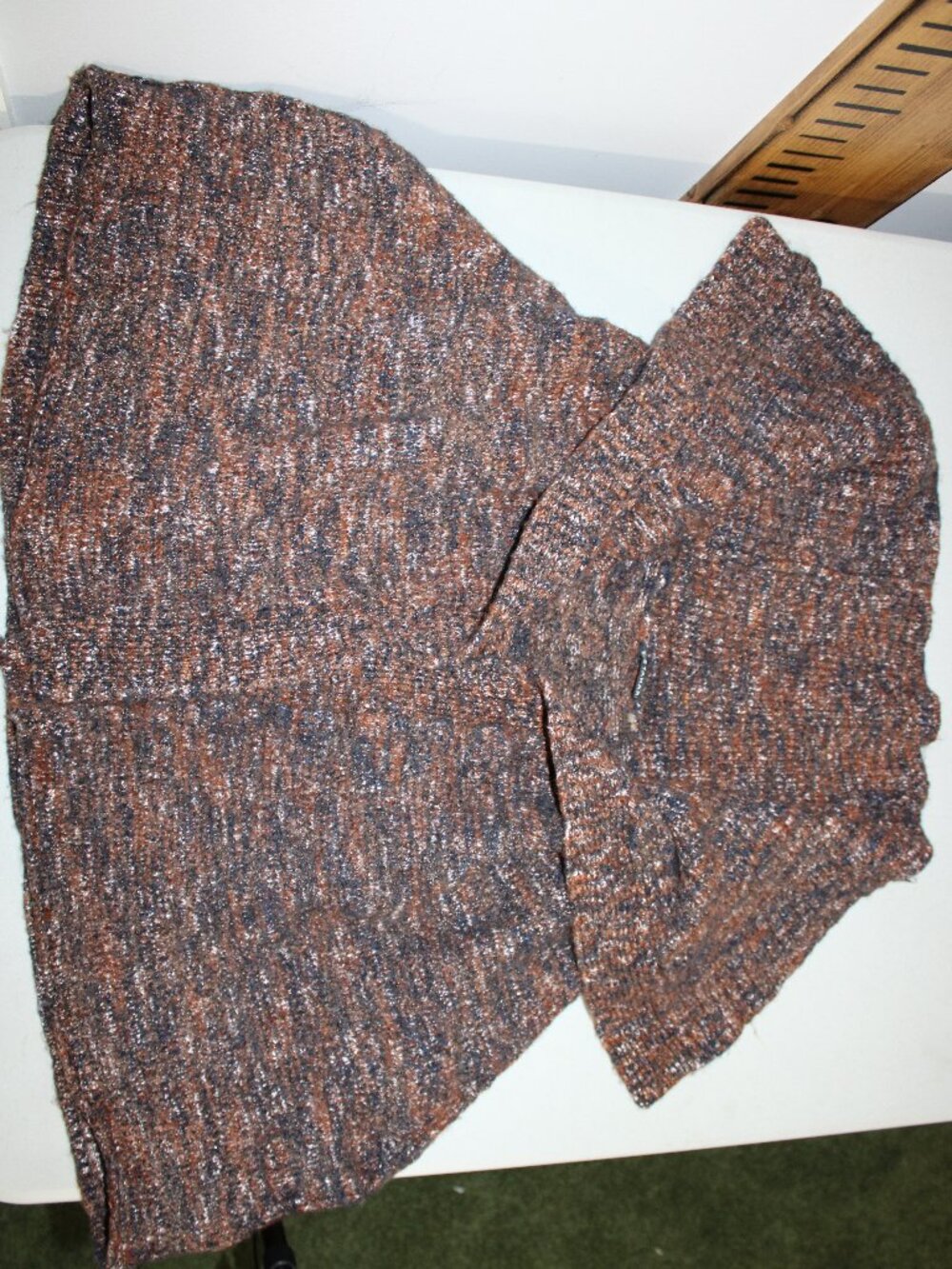 Ellie Tahari Womens Open Front Drape Tweed Wool Blend Vest